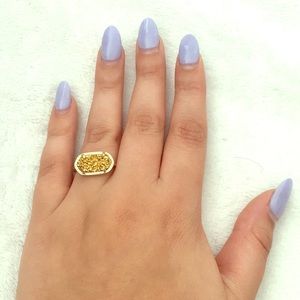 Kendra Scott gold druzy ring